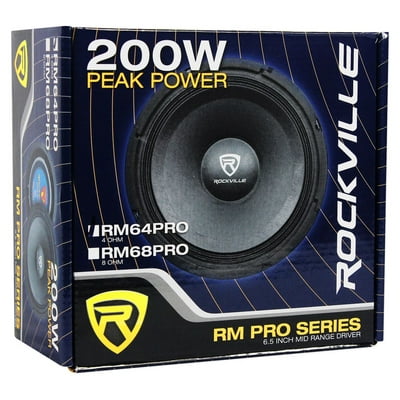 Rockville RXM64 6.5 150w 4 Ohm Mid-Bass Driver Car Audio Speaker Mid-Range Rockville RXM64 6.5 150w 4 Ohm Mid-Bass Driver Car Audio Speaker Mid-Range